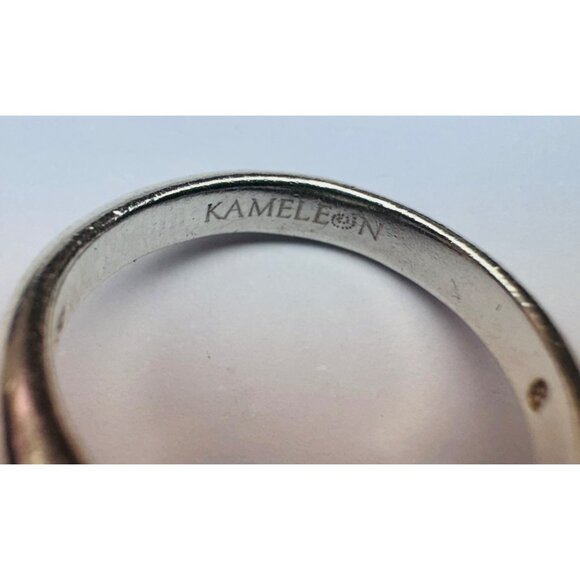 Estate Kameleon Sterling Silver 925 Interchangeable Ring Green Abalone - Picture 9 of 12